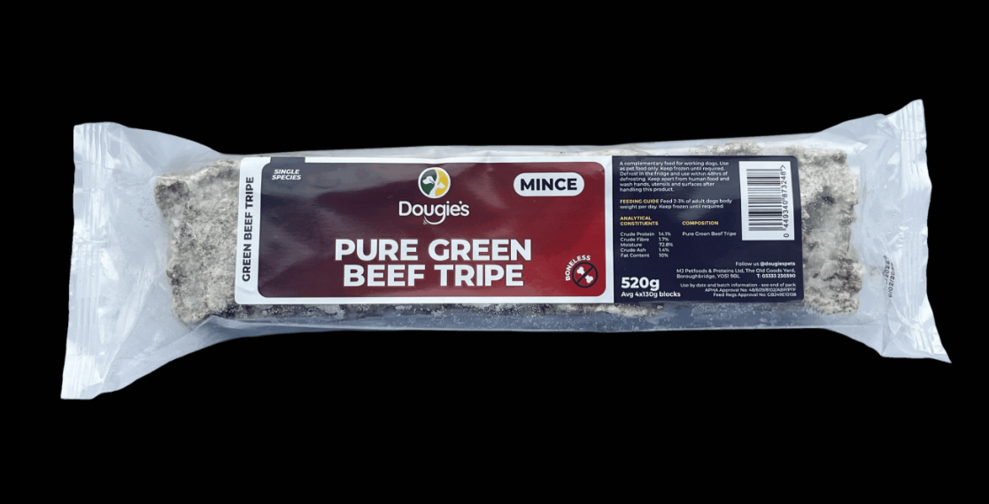Dougies Pure Green Beef Tripe 520G