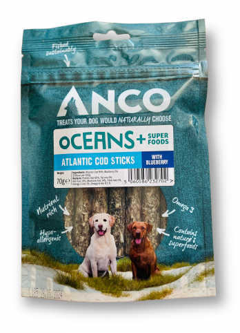 Anco Oceans Cod Stick With Blueberry 70G