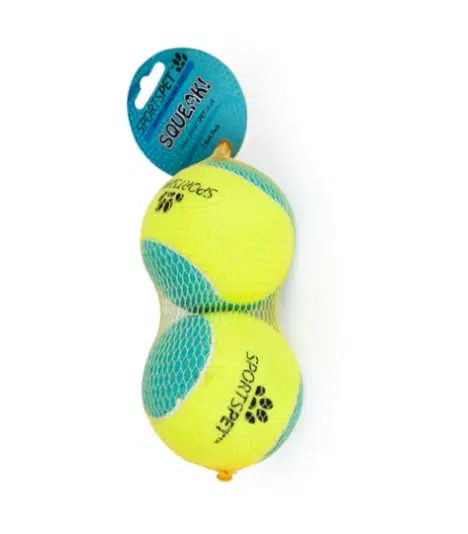Sports Pet Large Squeak Tennis Balls Pack Of 2