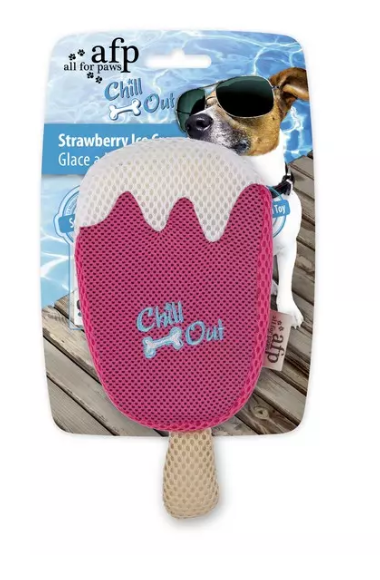 All For Paws Chill Out Strawberry Ice Cream Cooling Toy