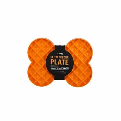 Slow Feeder Plate Orange Small