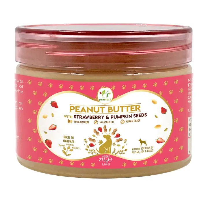 Pawfect – Peanut butter with strawberry & pumpkin seeds