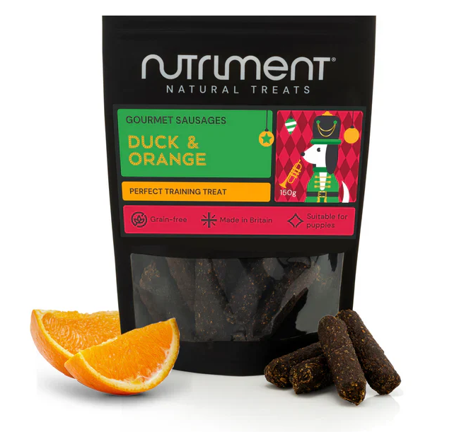 Nutriment Gourmet Christmas Sausages – Duck and Orange 150g