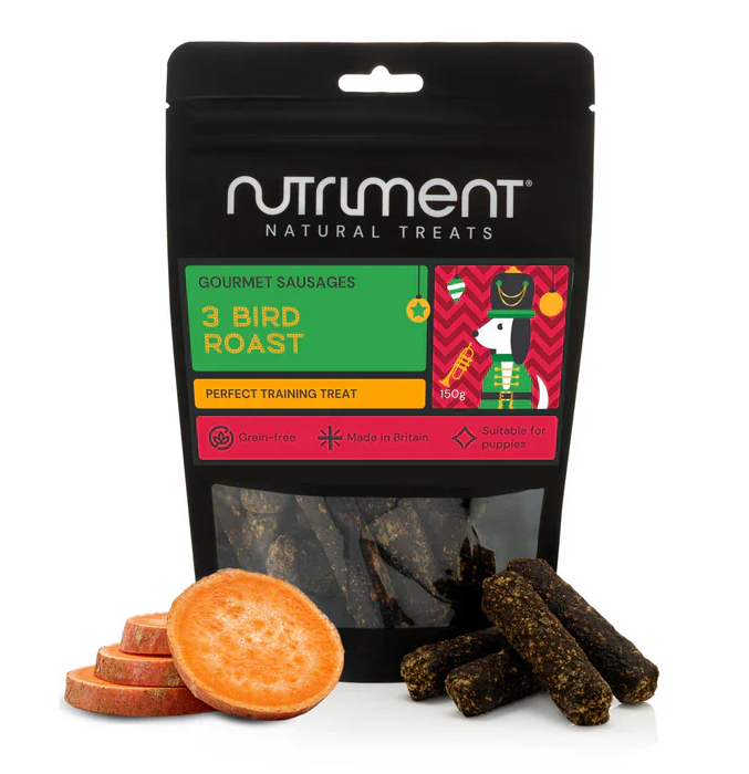 Nutriment Gourmet Christmas Sausages – 3 Bird Roast 150g