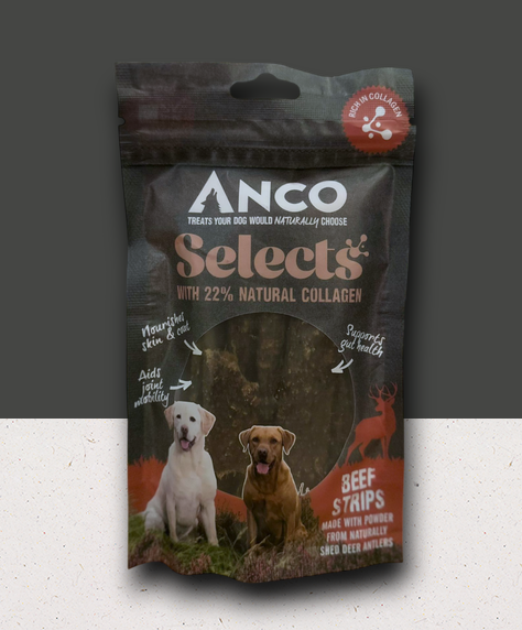 Anco Selects Beef Strips with Collagen 85g