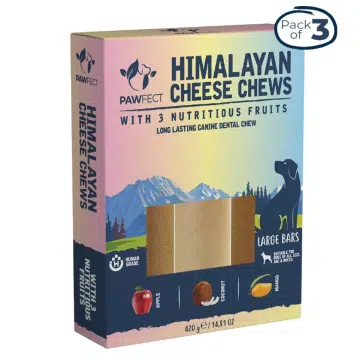 Pawfect Himalayan Cheese Chews Mixed Fruit - Large 3 Pack