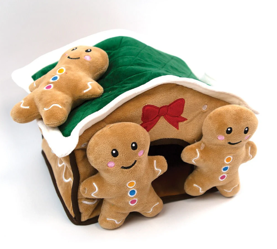 Happy Pet Gingerbread House Burrow and Hide Toy
