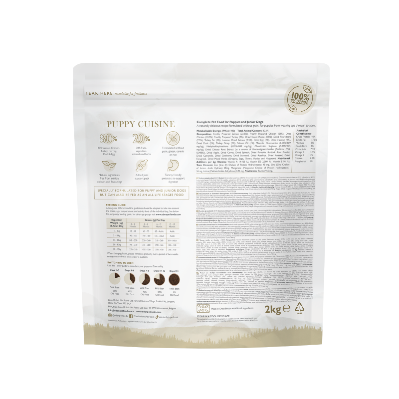 Eden Puppy Cuisine 2kg - Image 2