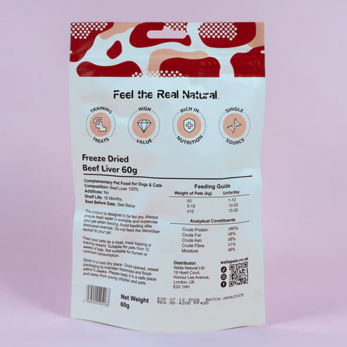 Waita Beef Liver Cubes 60g - Image 3