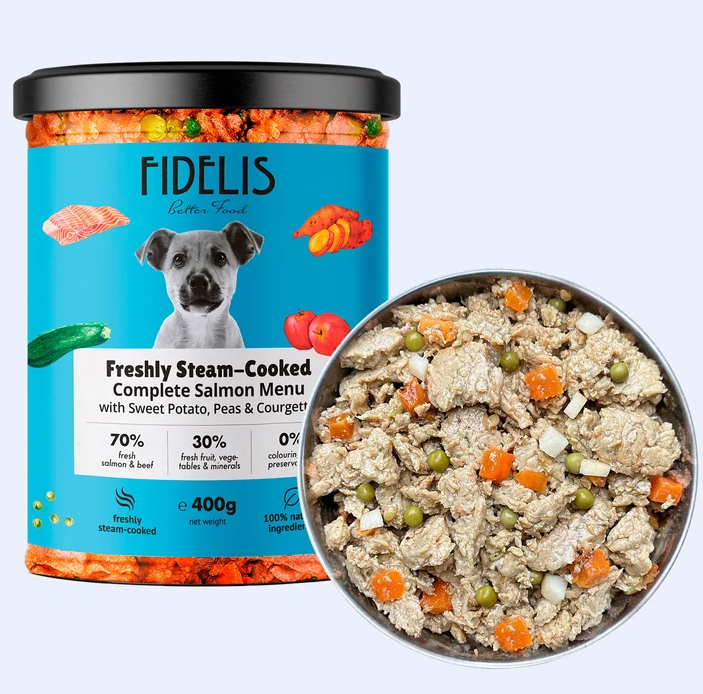 Fidelis Salmon With Sweet Potato, Peas And Courgette 400G