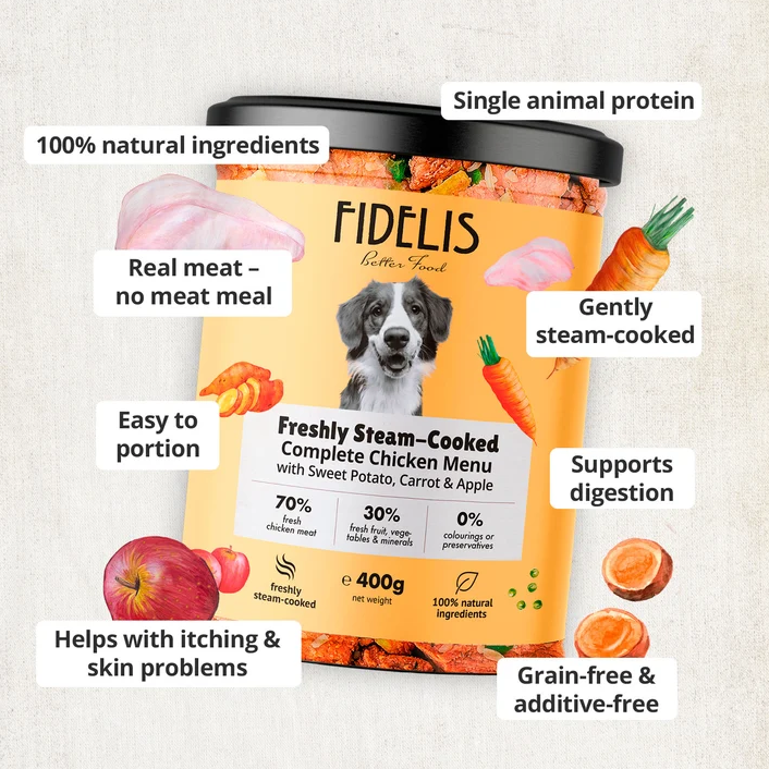 Fidelis Chicken With Sweet Potato, Carrot And Apple 400G - Image 2