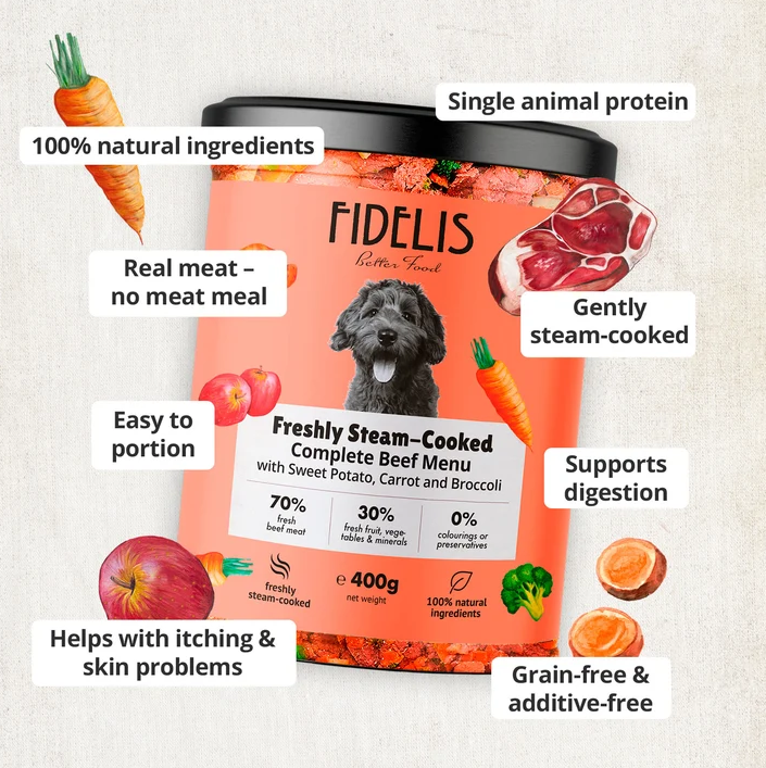 Fidelis Beef With Sweet Potato, Apple And Broccoli 400G - Image 2