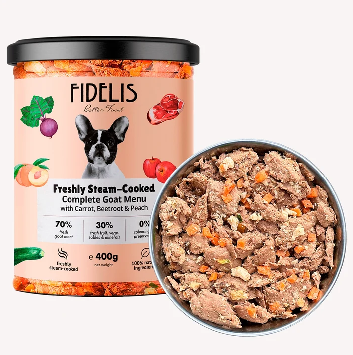 Fidelis Goat With Carrot, Beetroot And Peach 400G