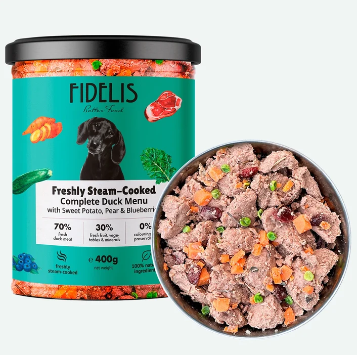 Fidelis Duck With Sweet Potato, Pear And Blueberries 400G